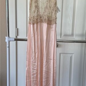 La Perla Peach Pink and Cream Chemise